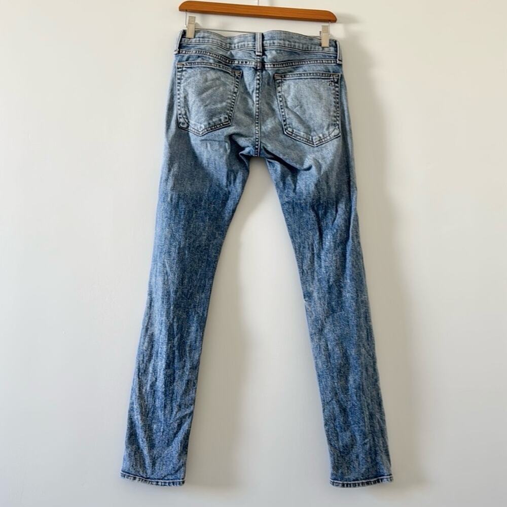 Rag & Bone Dre Boyfriend Jeans Acid Blue Wash Low Rise Size 25 Minimalist - Picture 5 of 7